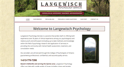 Desktop Screenshot of langewischpsychology.ca