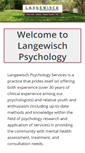 Mobile Screenshot of langewischpsychology.ca